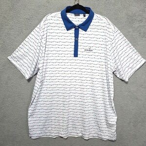 FootJoy Polo Mens Shirt 2XL White Blue Embroidered Arcadia Bluffs Florida